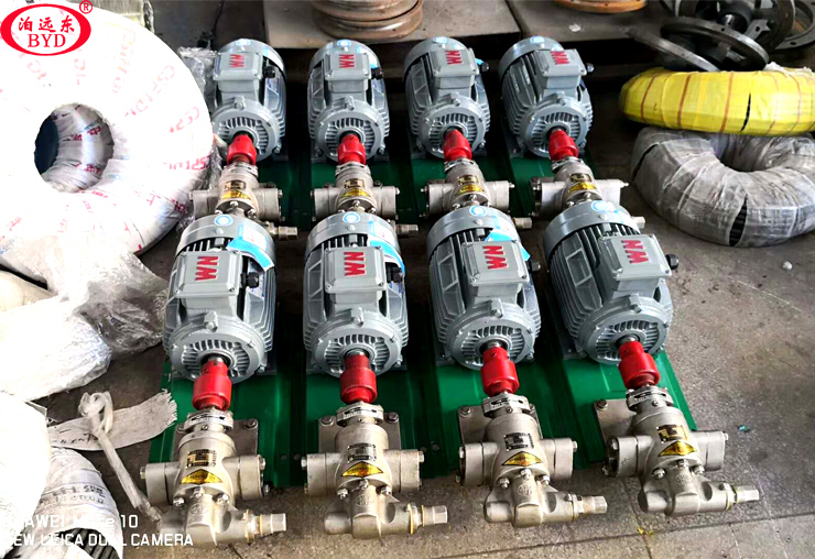 真给力！韶关用户定制的KCB-83.3不锈钢齿轮泵准时到达用户厂里